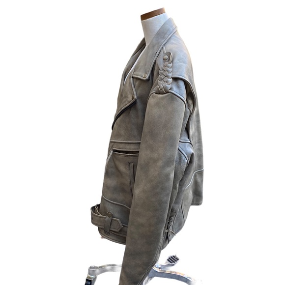 VINTAGE HIGHWAY ONE LEATHER MOTORCYCLE JACKET size XL - Picture 5 of 12